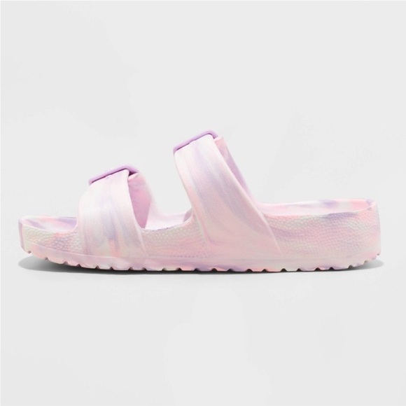 Cat & Jack Kids' Pink and Purple Sandals - Picture 2 of 5